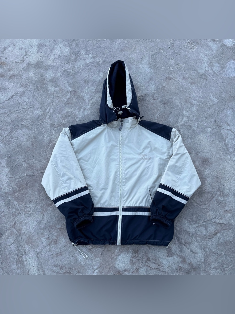 Vintage 90s Cheneral Reversible Lopez Island Fleece Hooded Jacket Size M